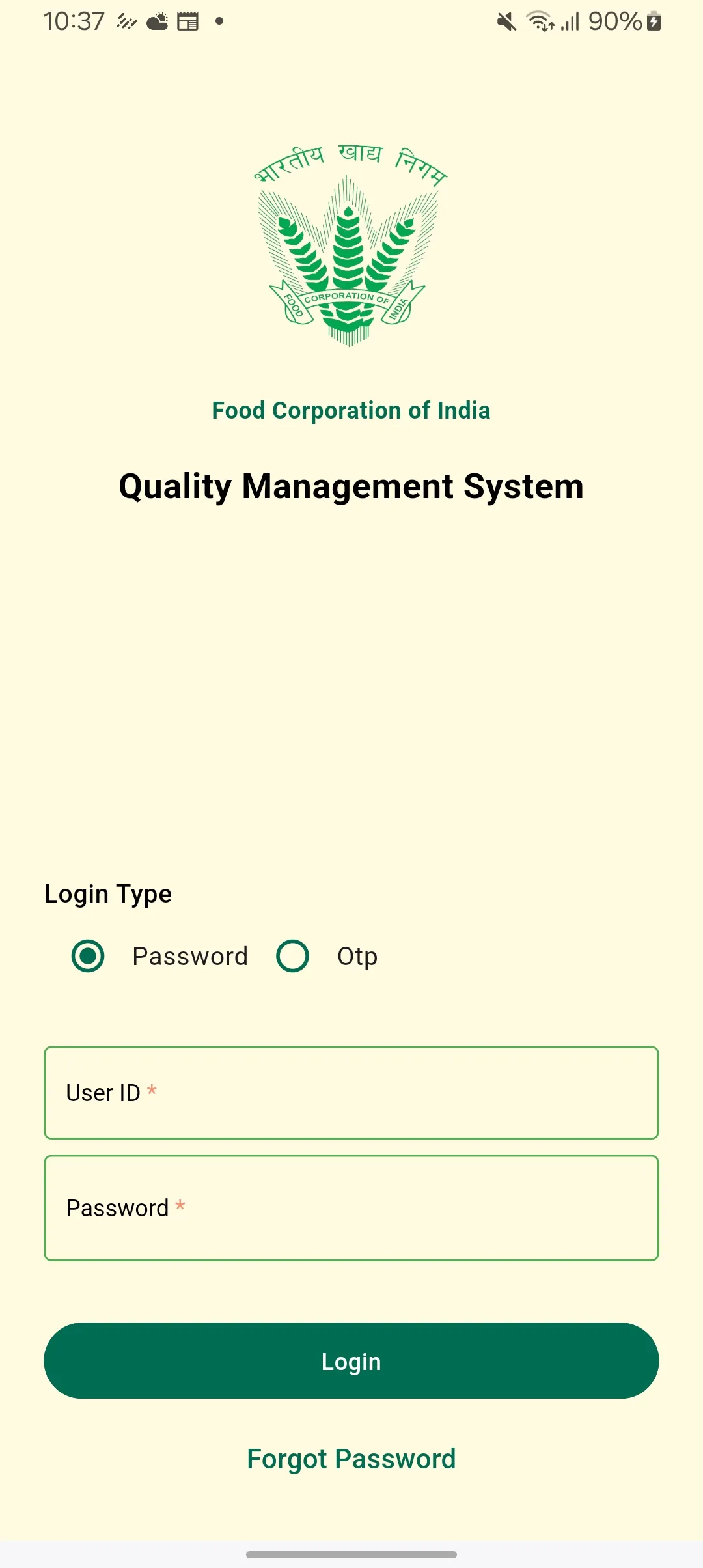 FCI QMS | Indus Appstore | Screenshot