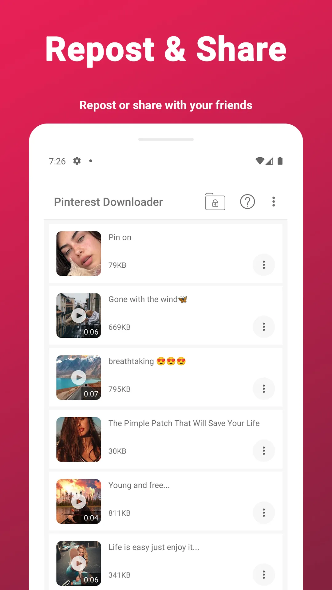 Video Downloader For Pinterest | Indus Appstore | Screenshot