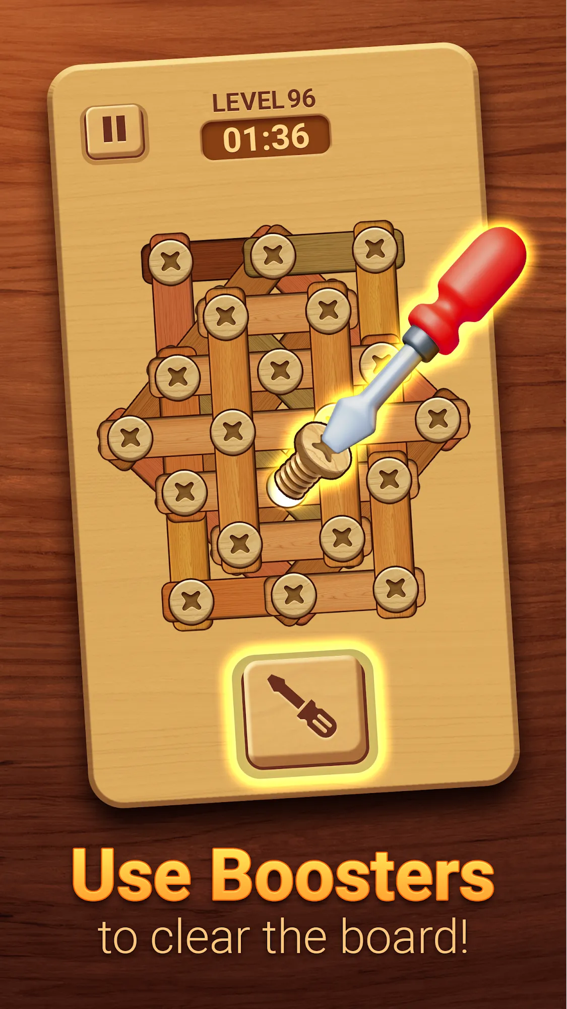 Woodle - Wood Screw Puzzle | Indus Appstore | Screenshot