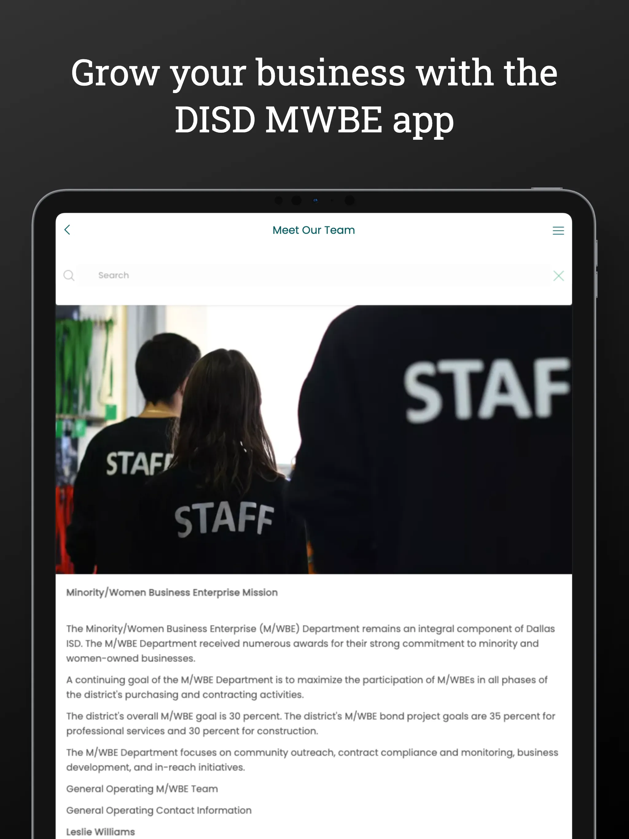 DISD MWBE | Indus Appstore | Screenshot