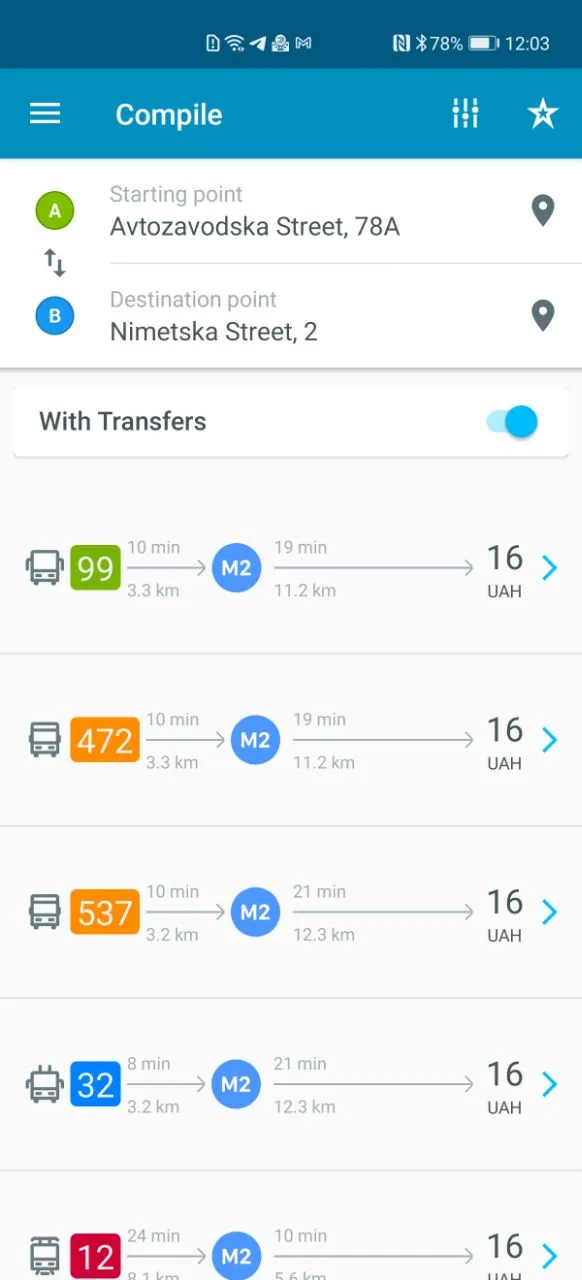 EasyWay public transport | Indus Appstore | Screenshot