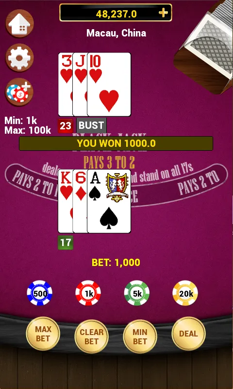 Blackjack 21 - Classic | Indus Appstore | Screenshot