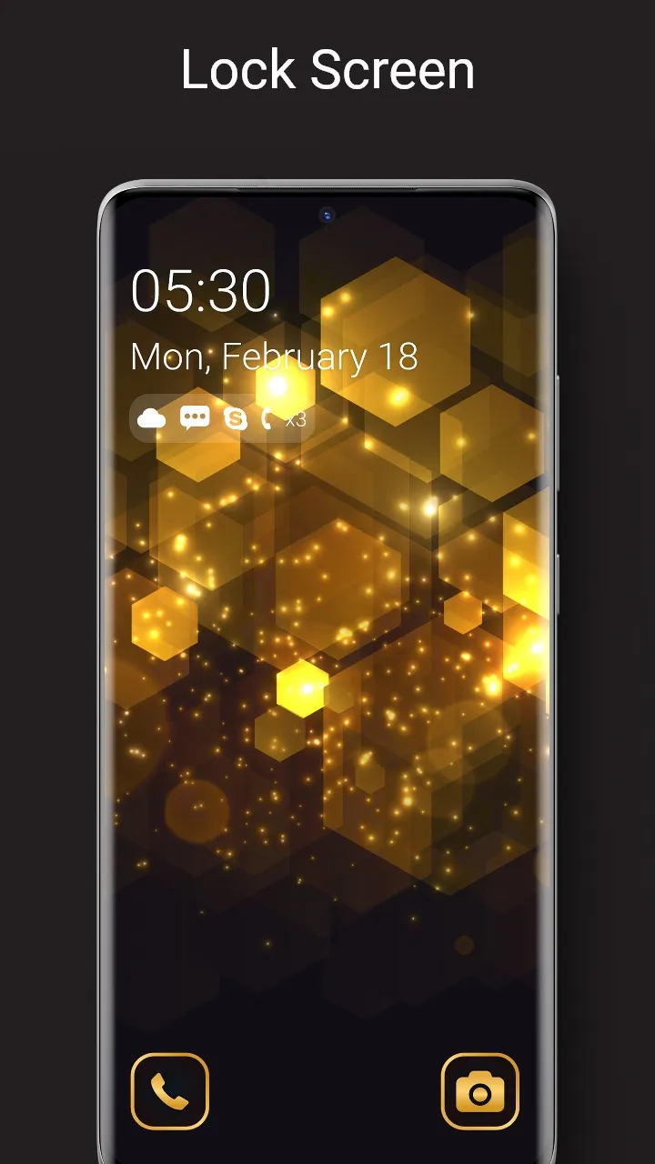 Pure Gold Lock Screen | Indus Appstore | Screenshot