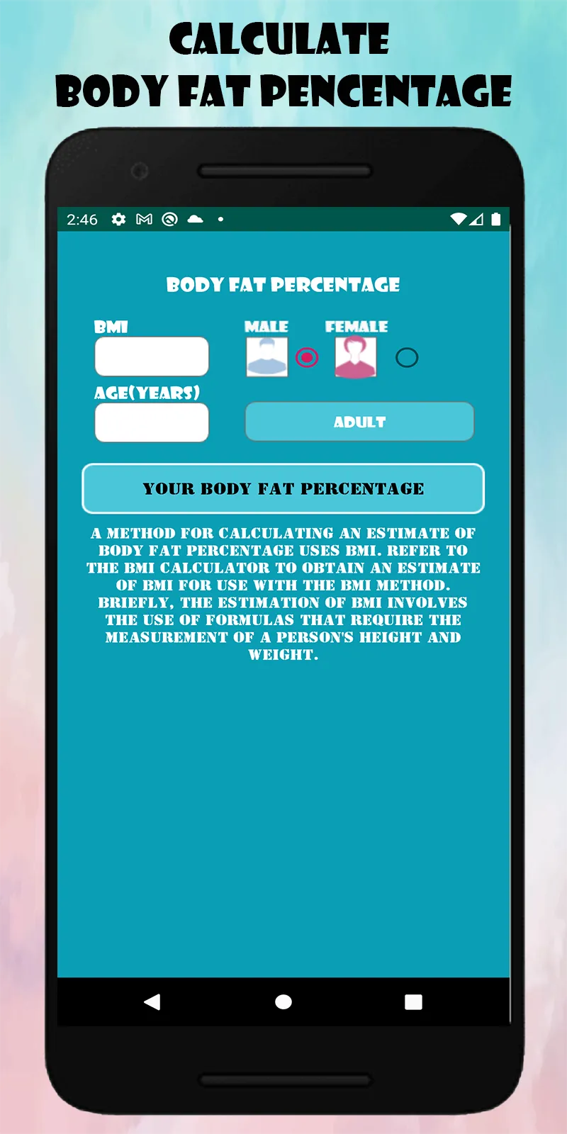 BMI Calculator BMR Calculator | Indus Appstore | Screenshot