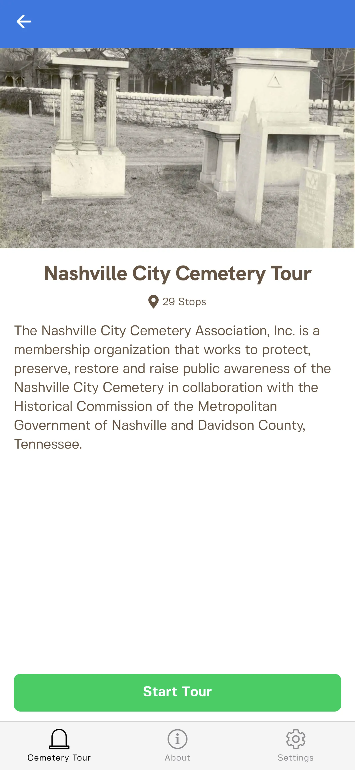 Nashville City Cemetery Tour | Indus Appstore | Screenshot