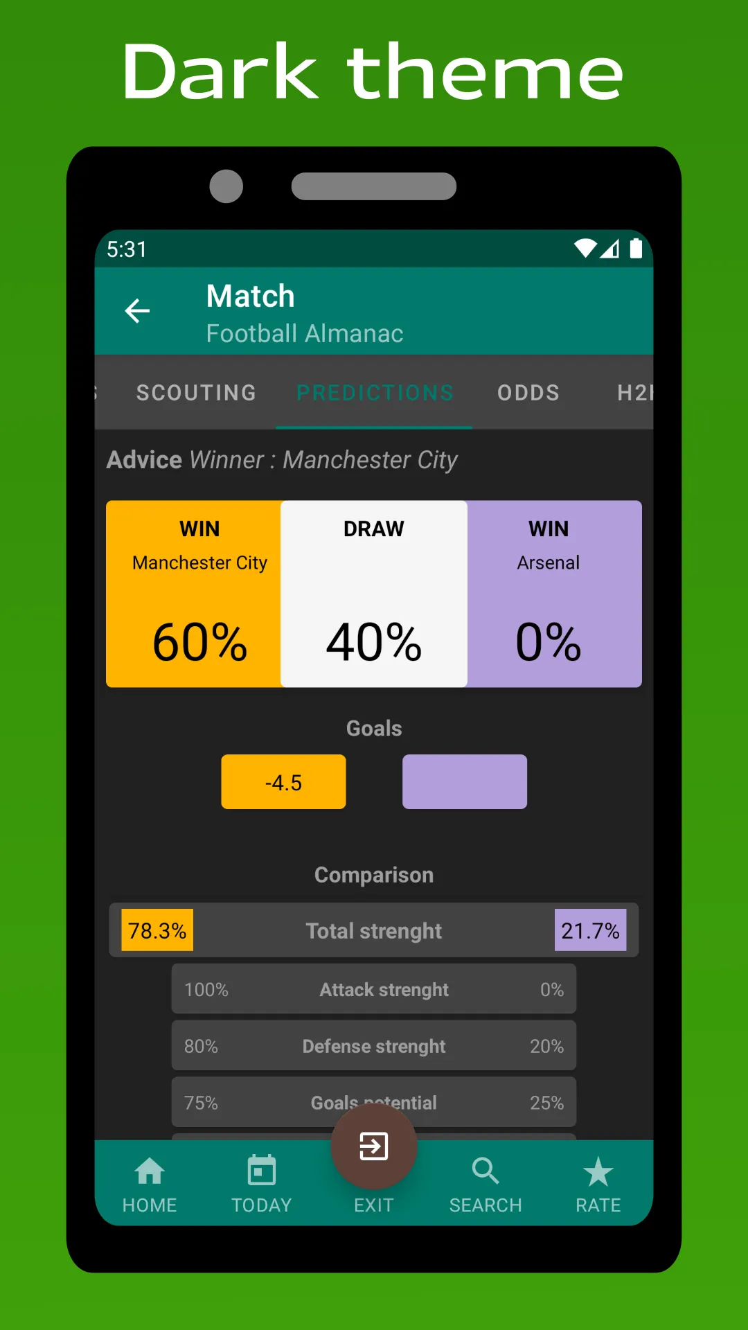 Football results - Almanac | Indus Appstore | Screenshot