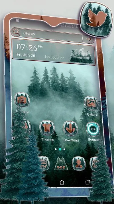 Foggy Forest Theme Launcher | Indus Appstore | Screenshot