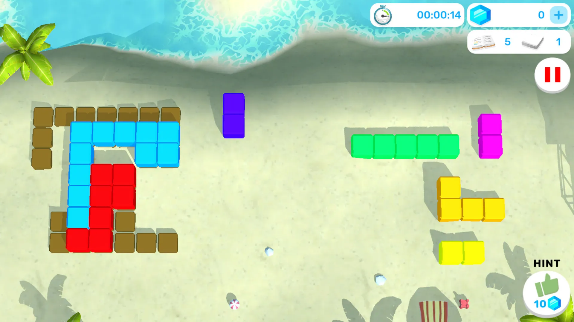 Tangram Puzzles Beach Party | Indus Appstore | Screenshot