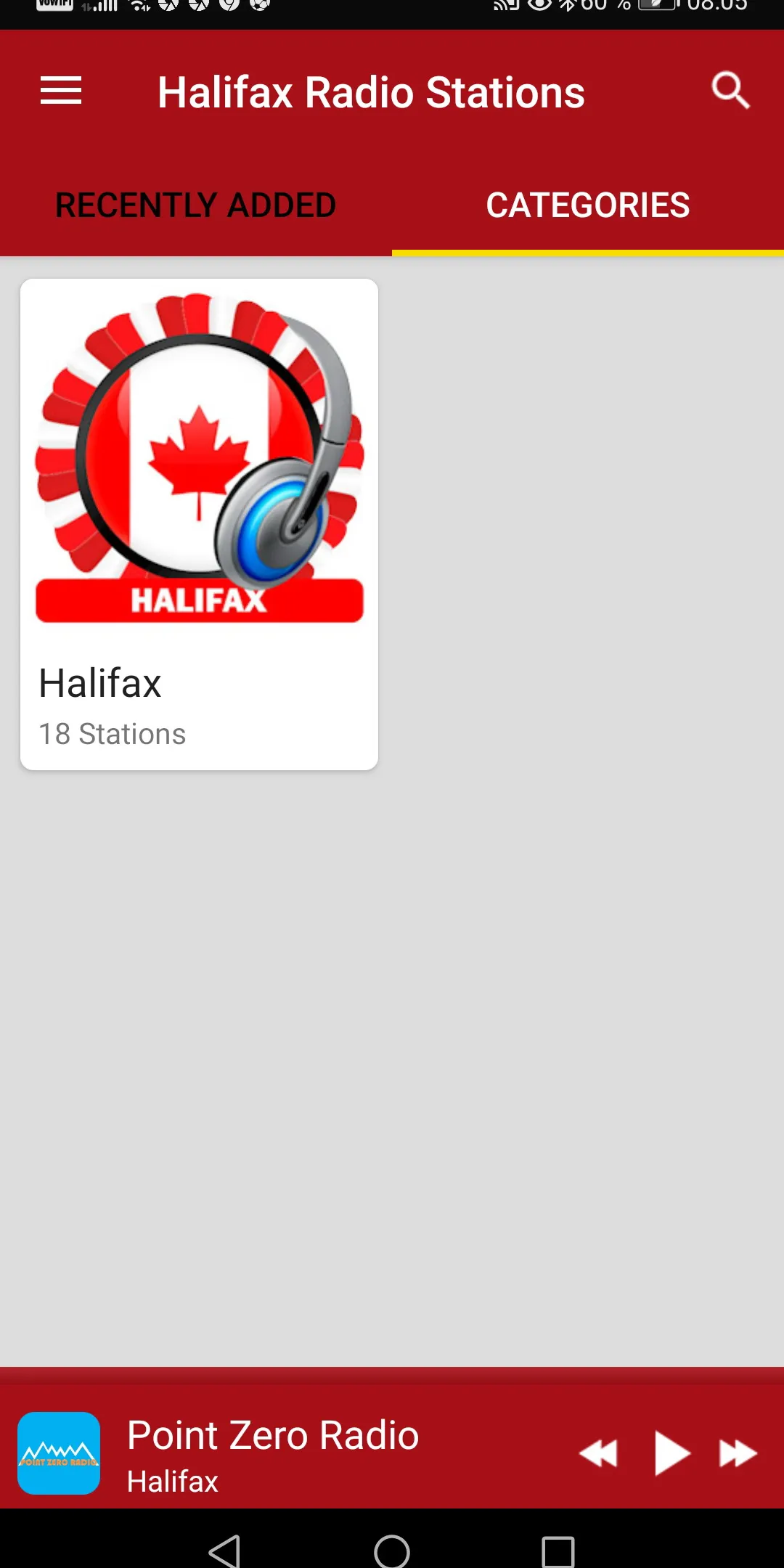 Halifax Radio Stations, Canada | Indus Appstore | Screenshot