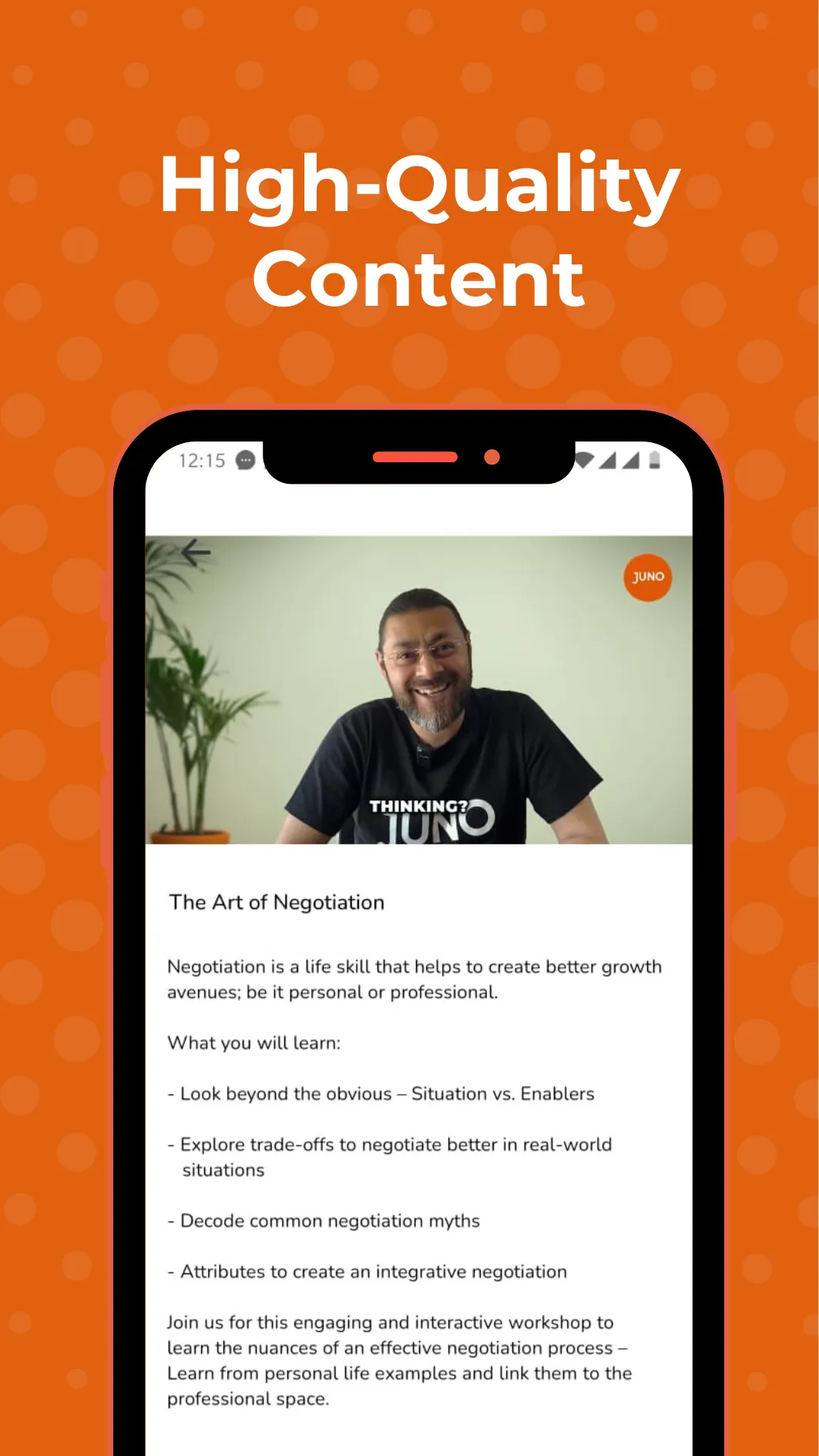 Juno: Courses | Indus Appstore | Screenshot