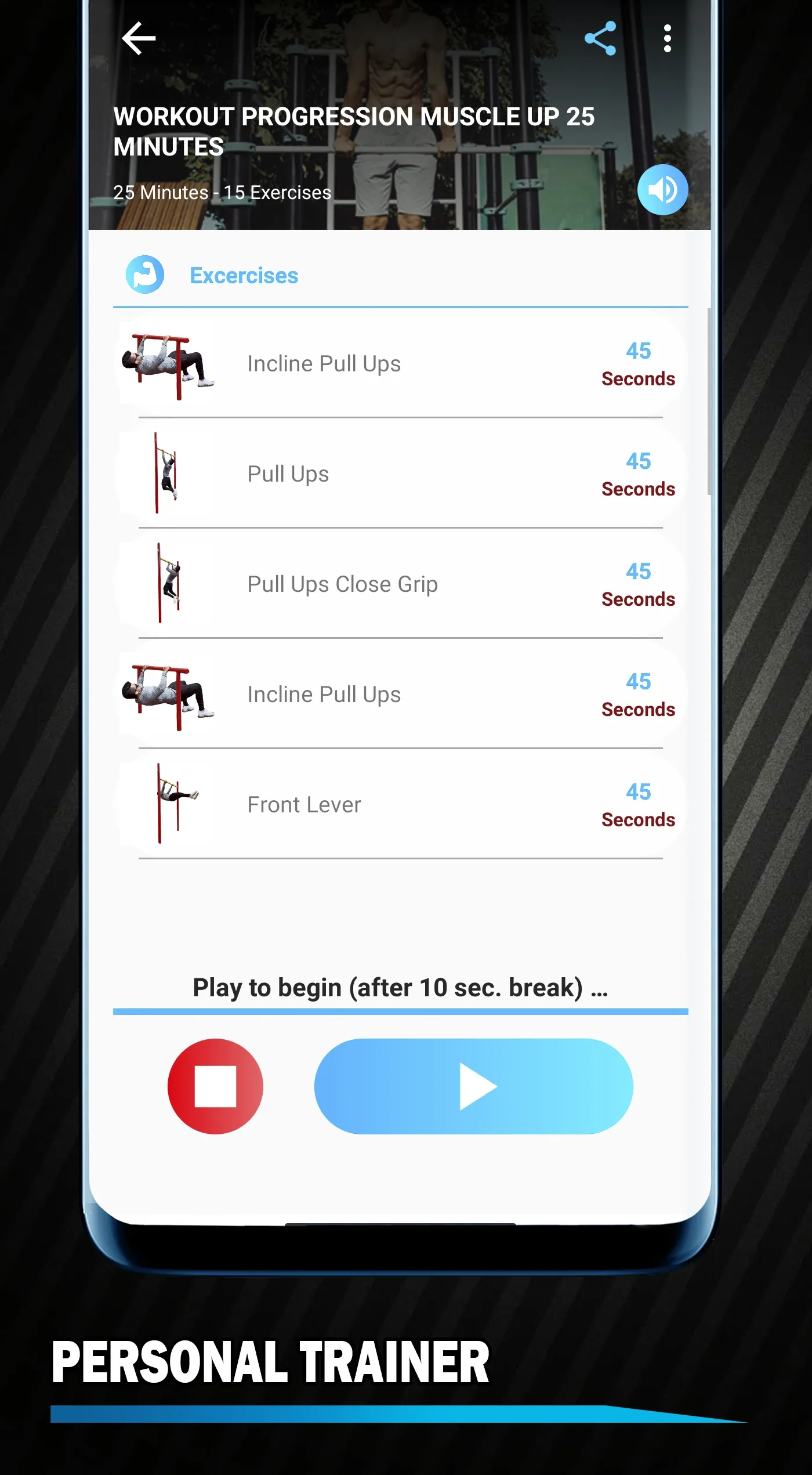 Muscle Up Progression Exercice | Indus Appstore | Screenshot