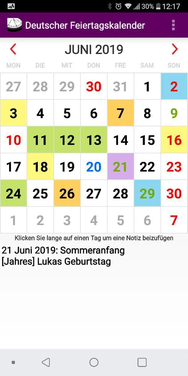 Deutsch Kalender 2023 | Indus Appstore | Screenshot