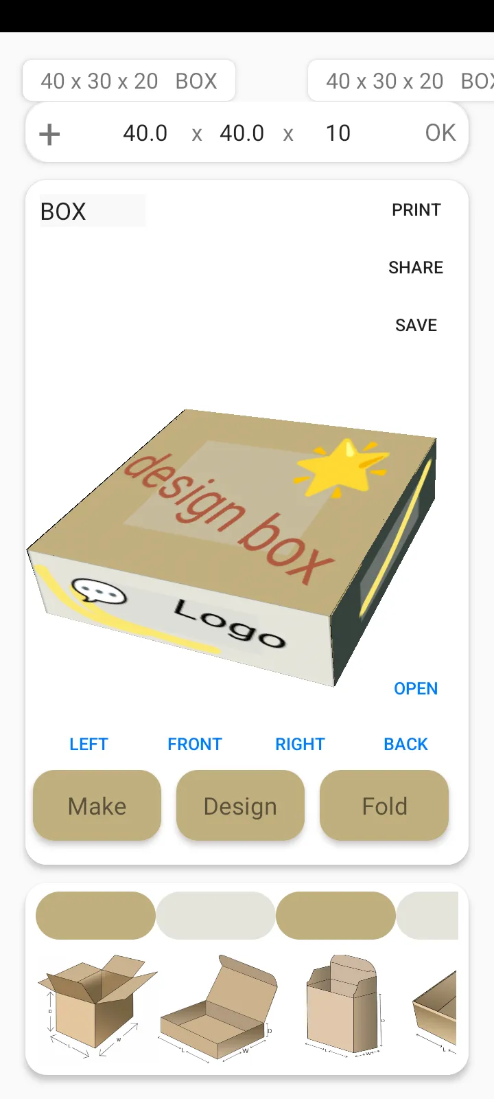 Box Maker Template Creator Pro | Indus Appstore | Screenshot