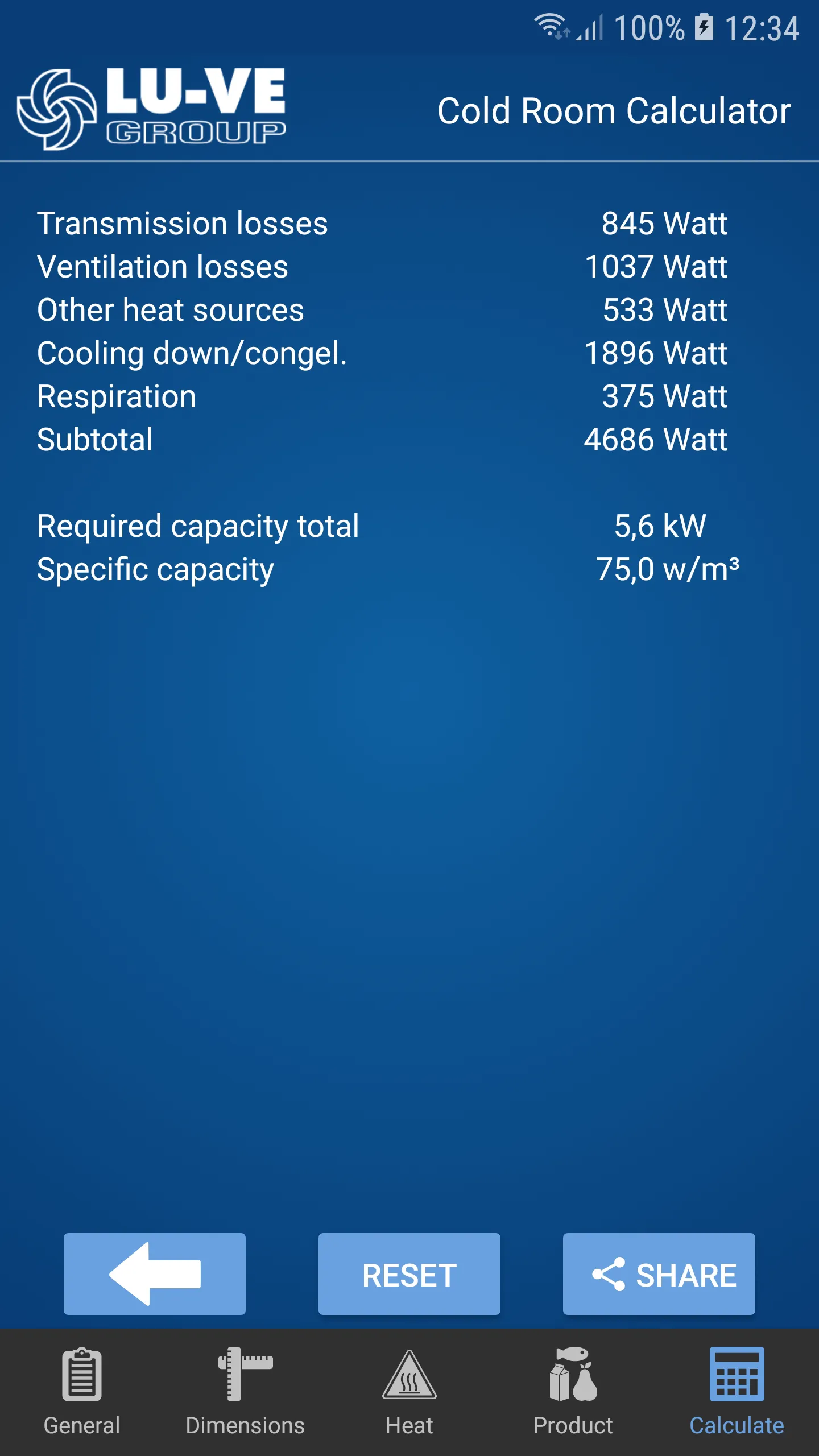 Cold Room Calculator | Indus Appstore | Screenshot