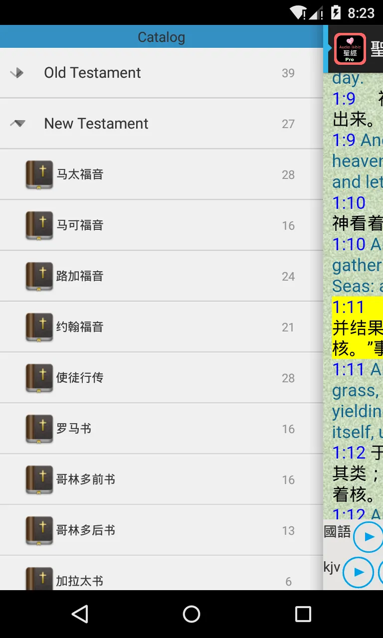 Chinese - English Audio Bible | Indus Appstore | Screenshot