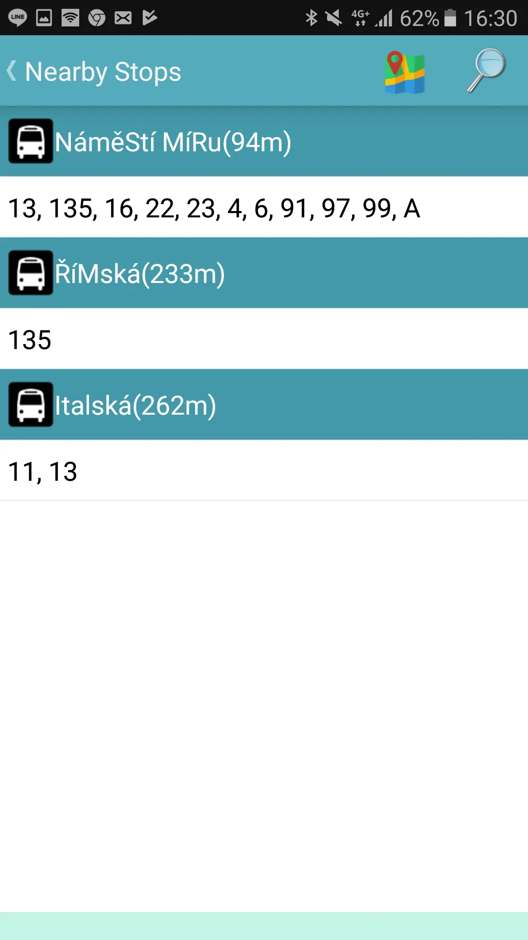 Praha bus timetable | Indus Appstore | Screenshot