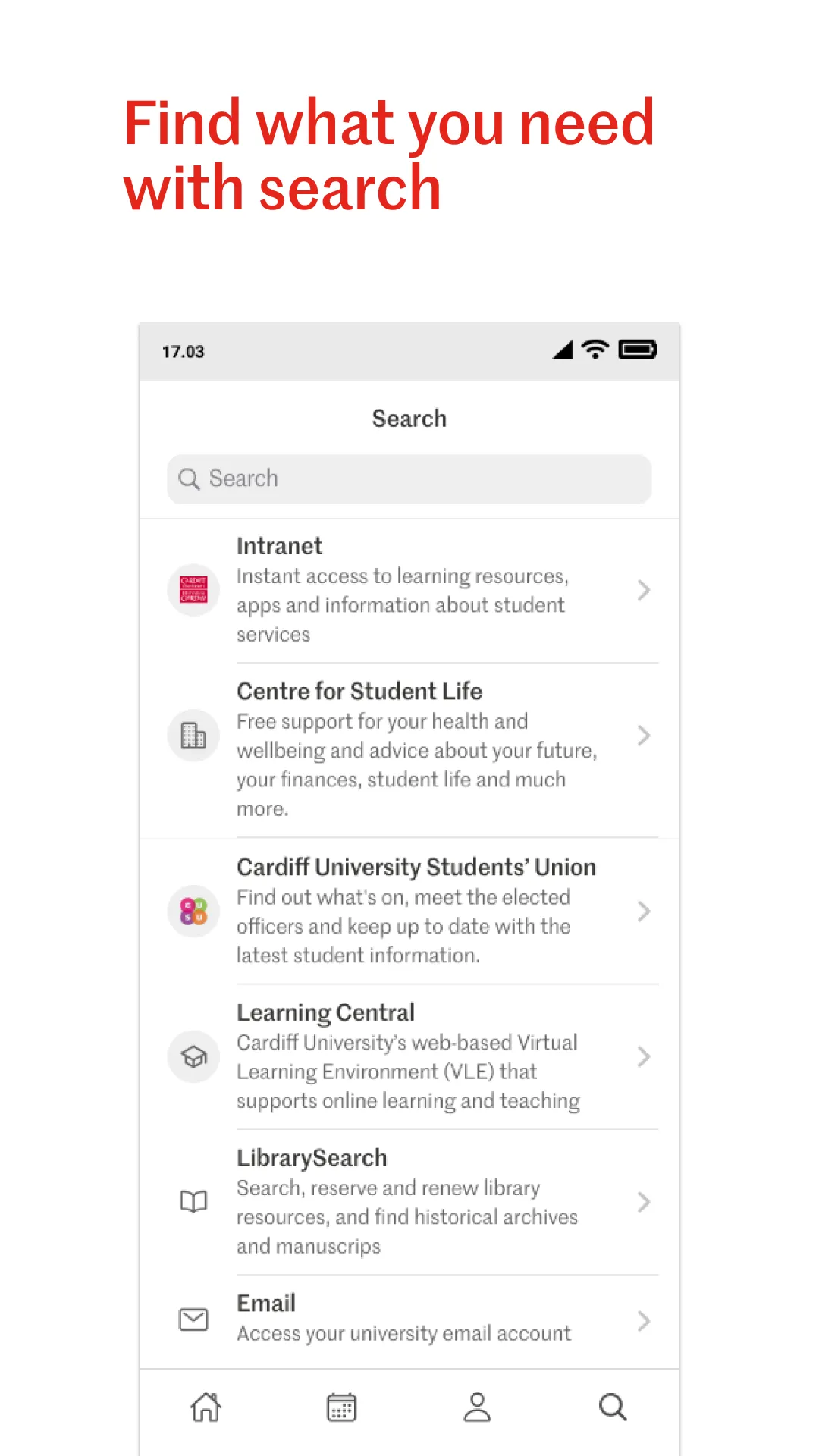 Cardiff University Students | Indus Appstore | Screenshot