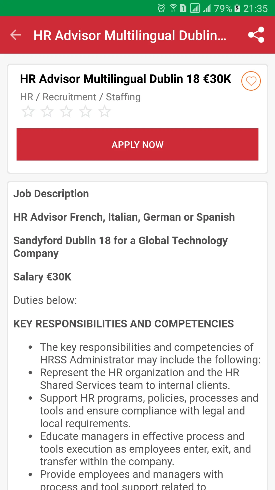 Jobs in Italy | Indus Appstore | Screenshot