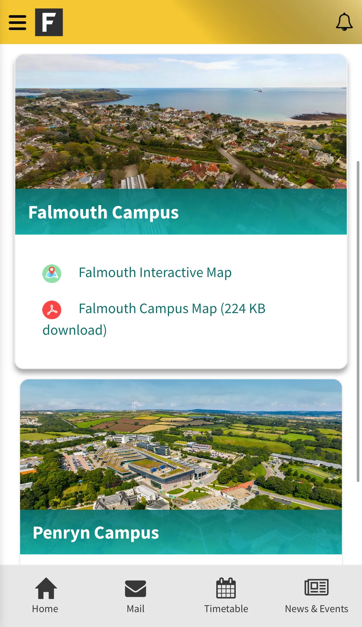 Falmouth University App | Indus Appstore | Screenshot