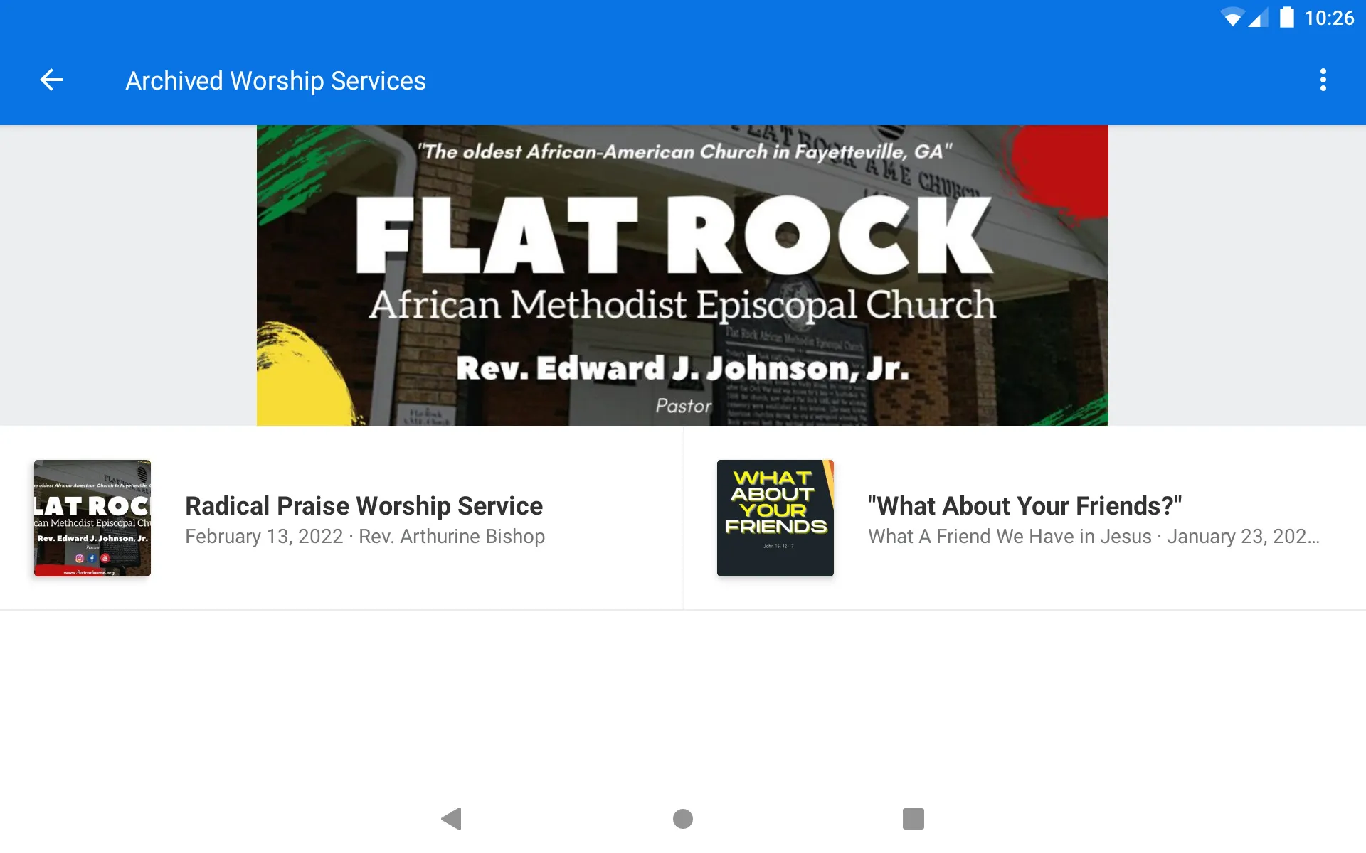 Flat Rock AME Fayetteville | Indus Appstore | Screenshot