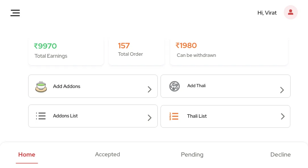 Order Thali Restaurant Partner | Indus Appstore | Screenshot