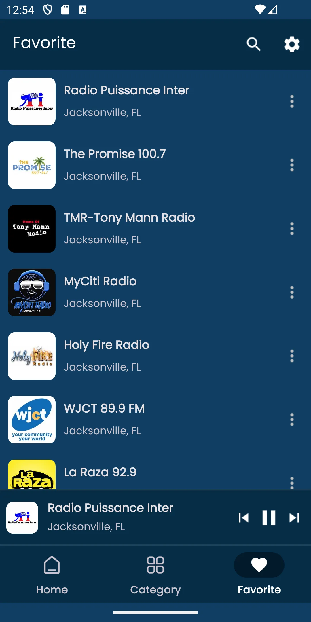 Radios from Jacksonville | Indus Appstore | Screenshot