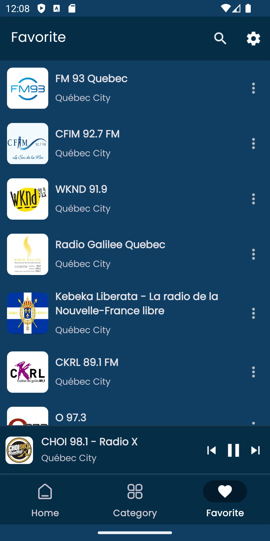 Radios from Quebec City | Indus Appstore | Screenshot