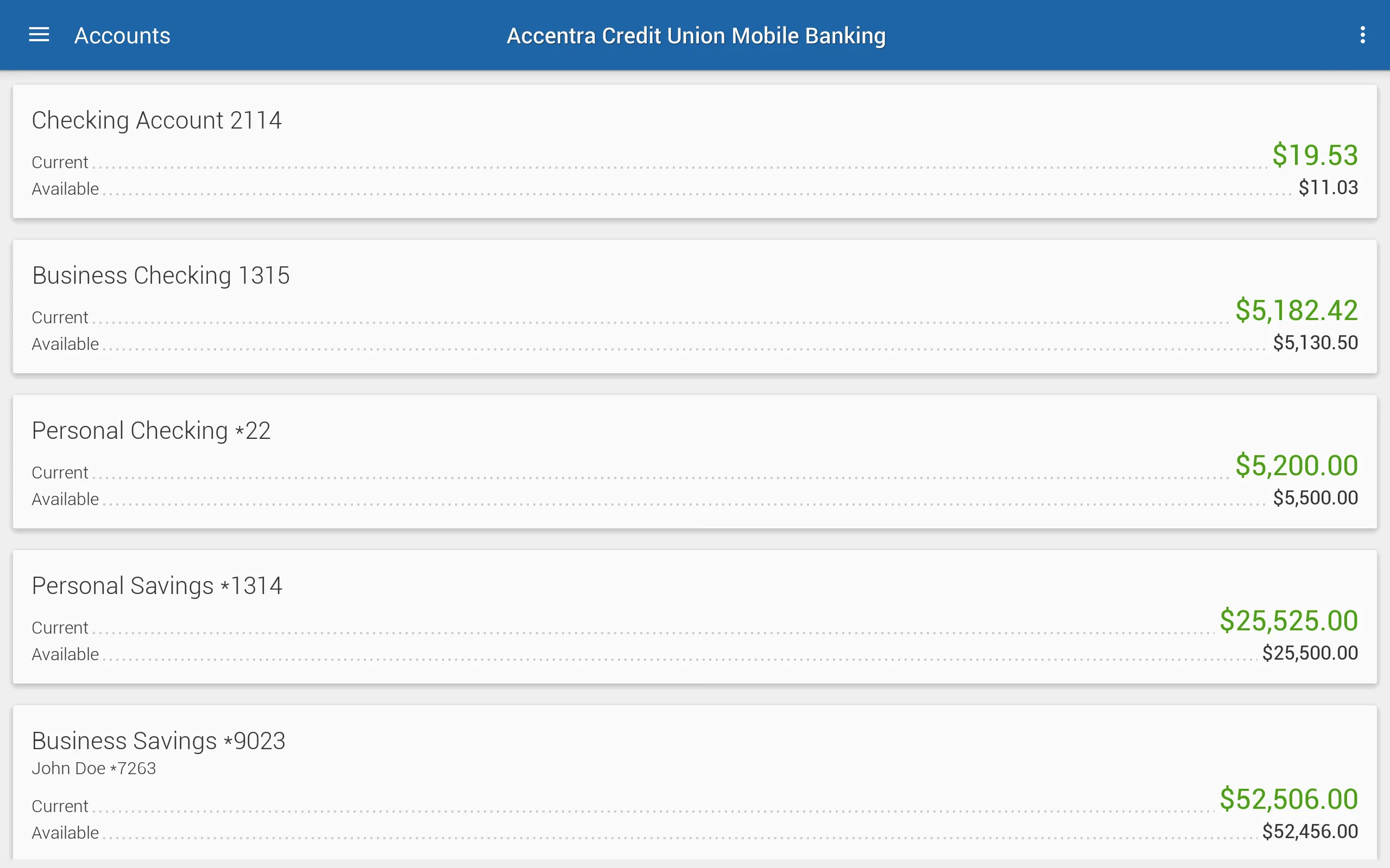 Accentra Credit Union Mobile | Indus Appstore | Screenshot