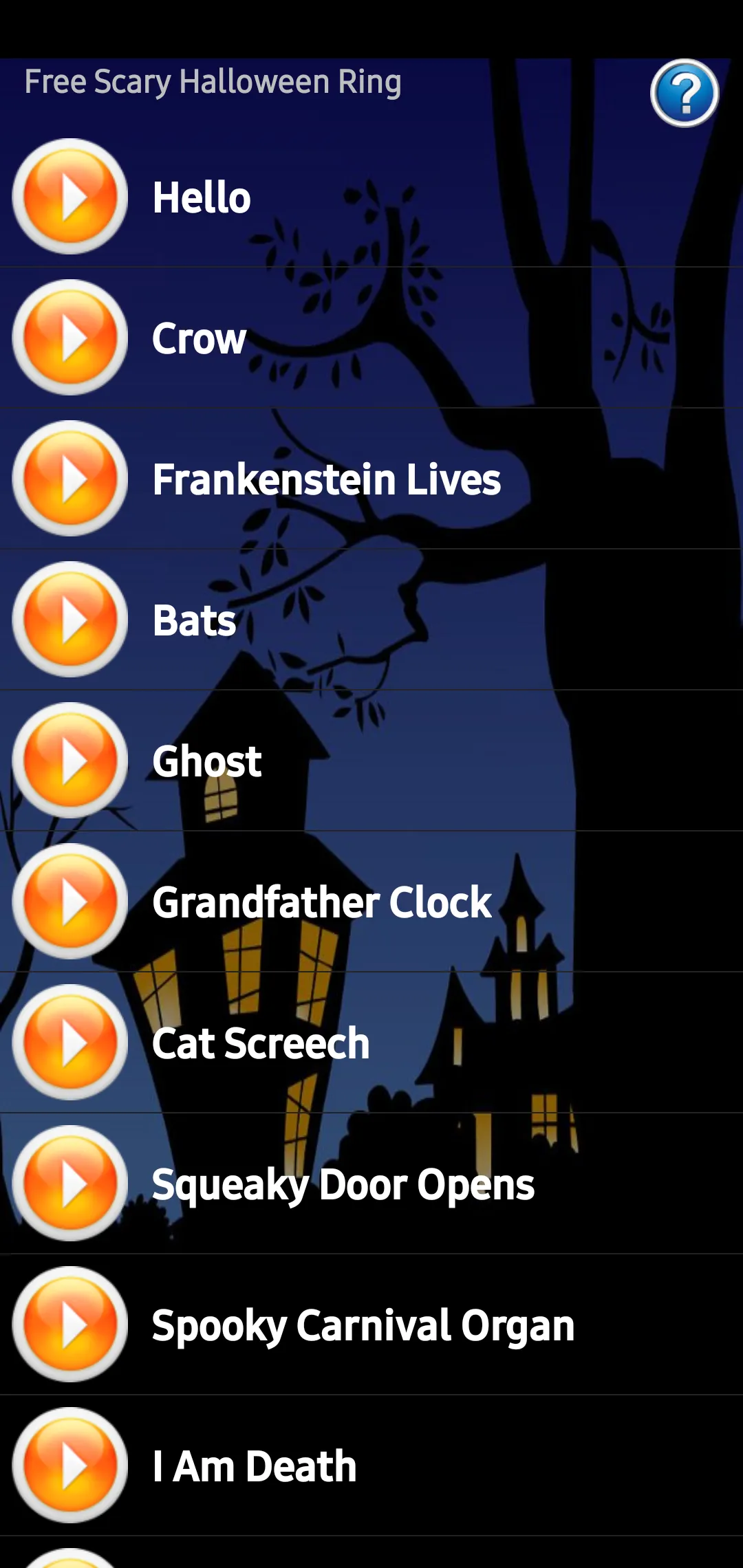 Scary Halloween Ringtones | Indus Appstore | Screenshot