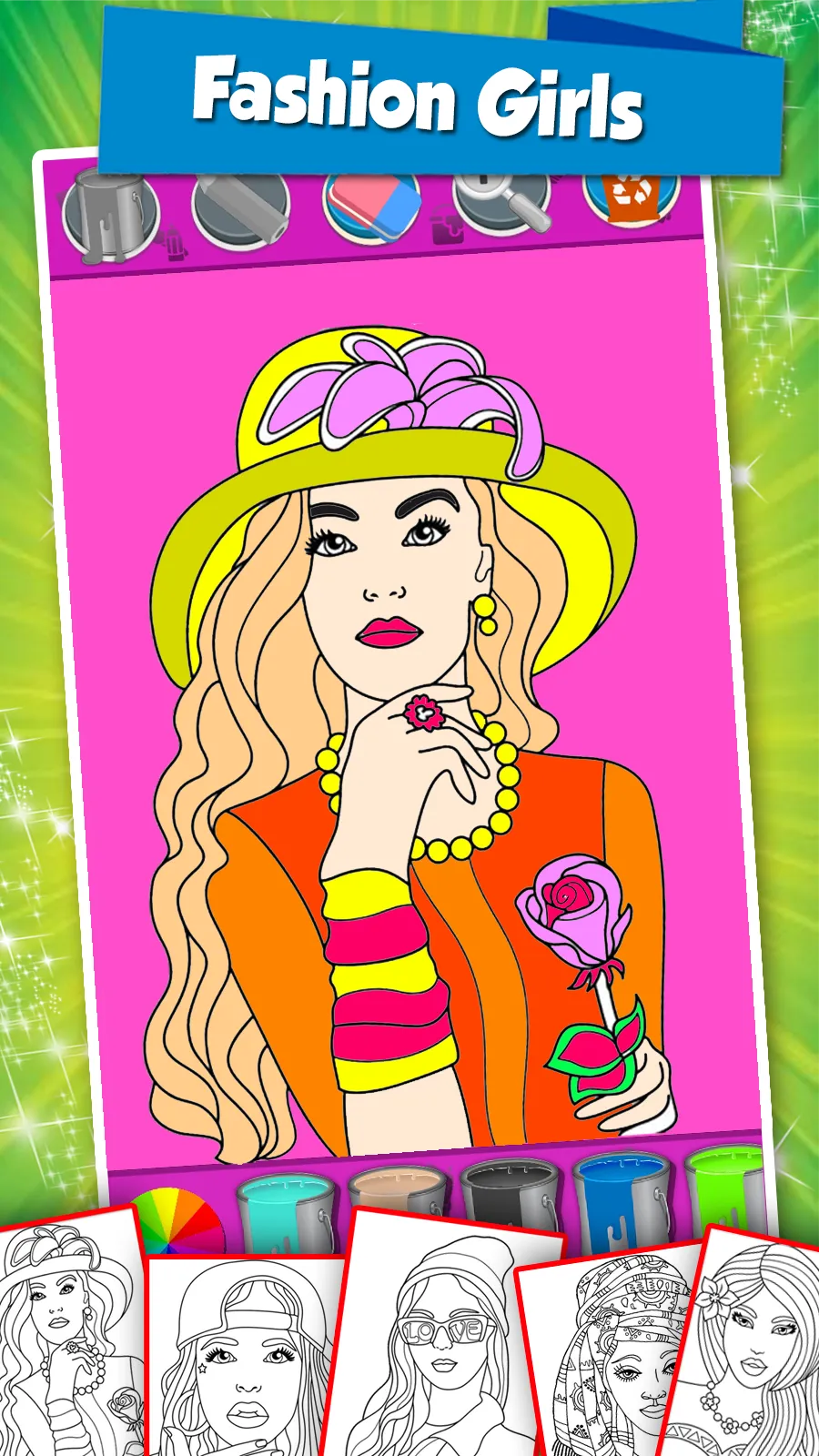 Beauty Coloring Pages Game | Indus Appstore | Screenshot