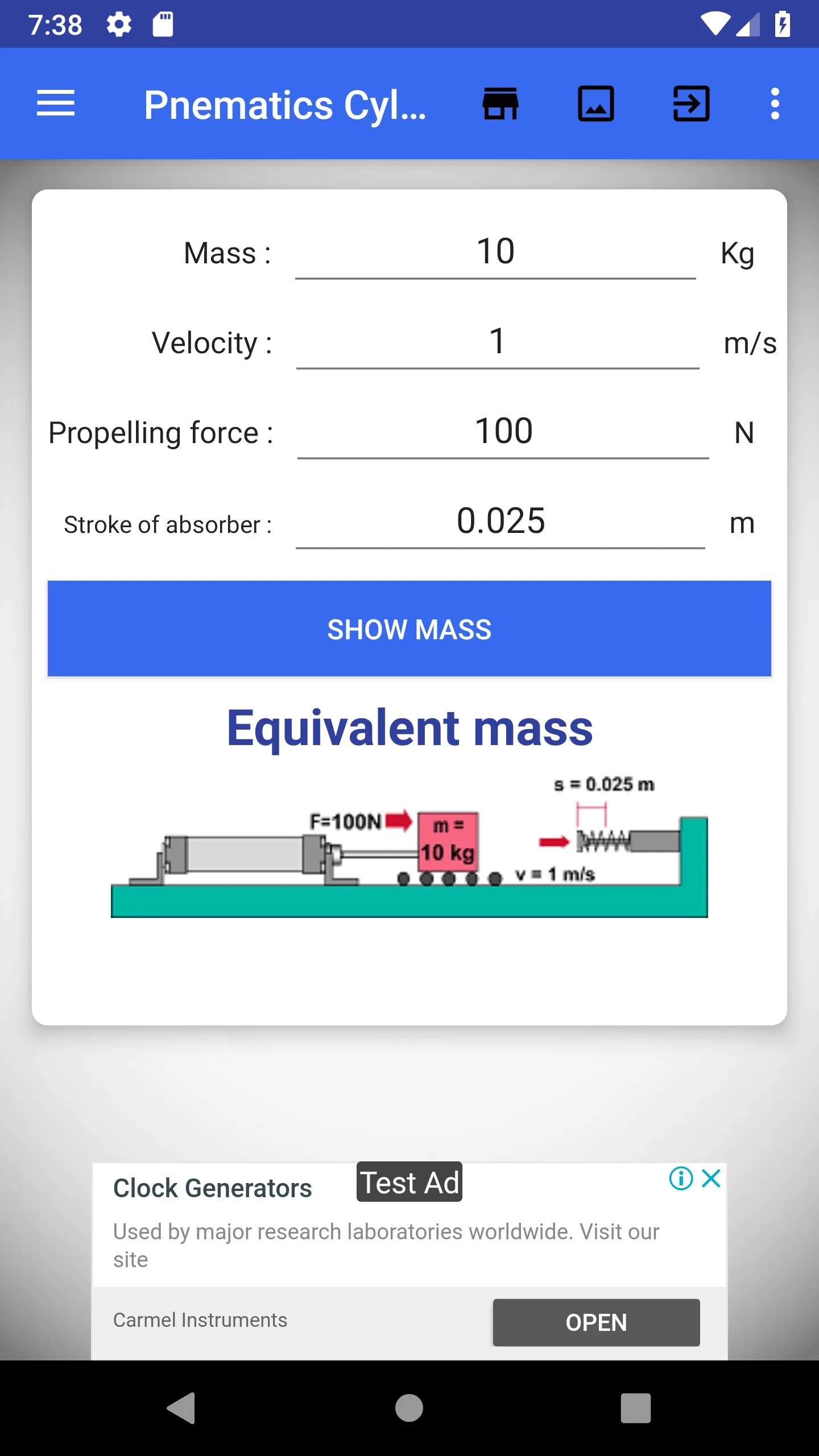 Pneumatic Cylinder Calculator | Indus Appstore | Screenshot