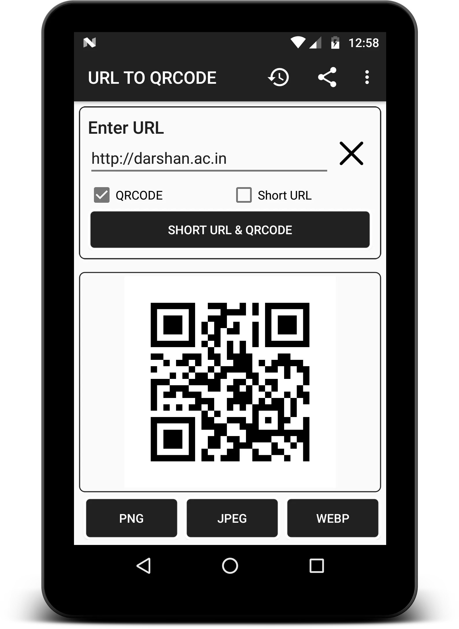 QR Code Generator | Indus Appstore | Screenshot