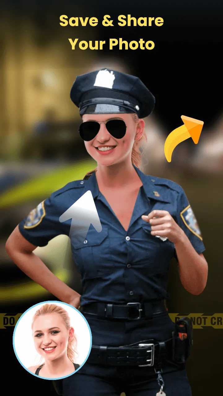 Woman Police Suit Photo Editor | Indus Appstore | Screenshot