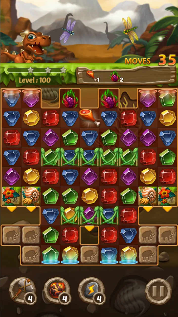 Jewels Dino Age: Match3 Puzzle | Indus Appstore | Screenshot