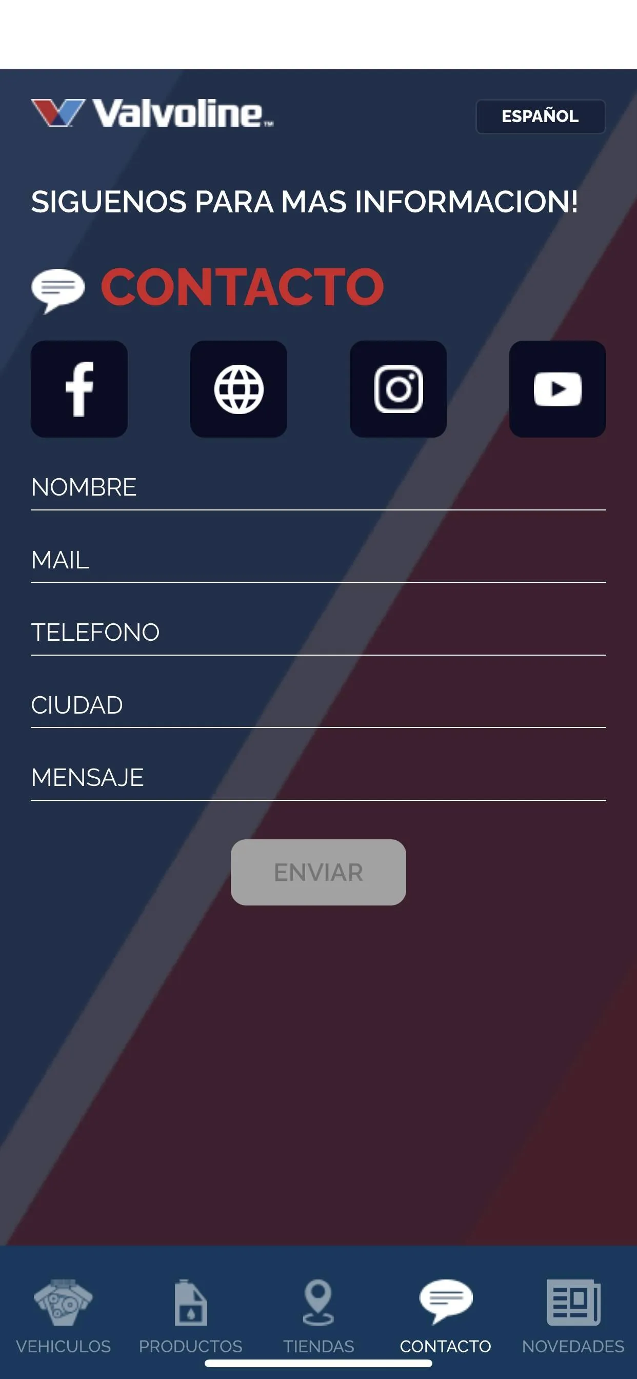 Valvoline Latinoamérica | Indus Appstore | Screenshot