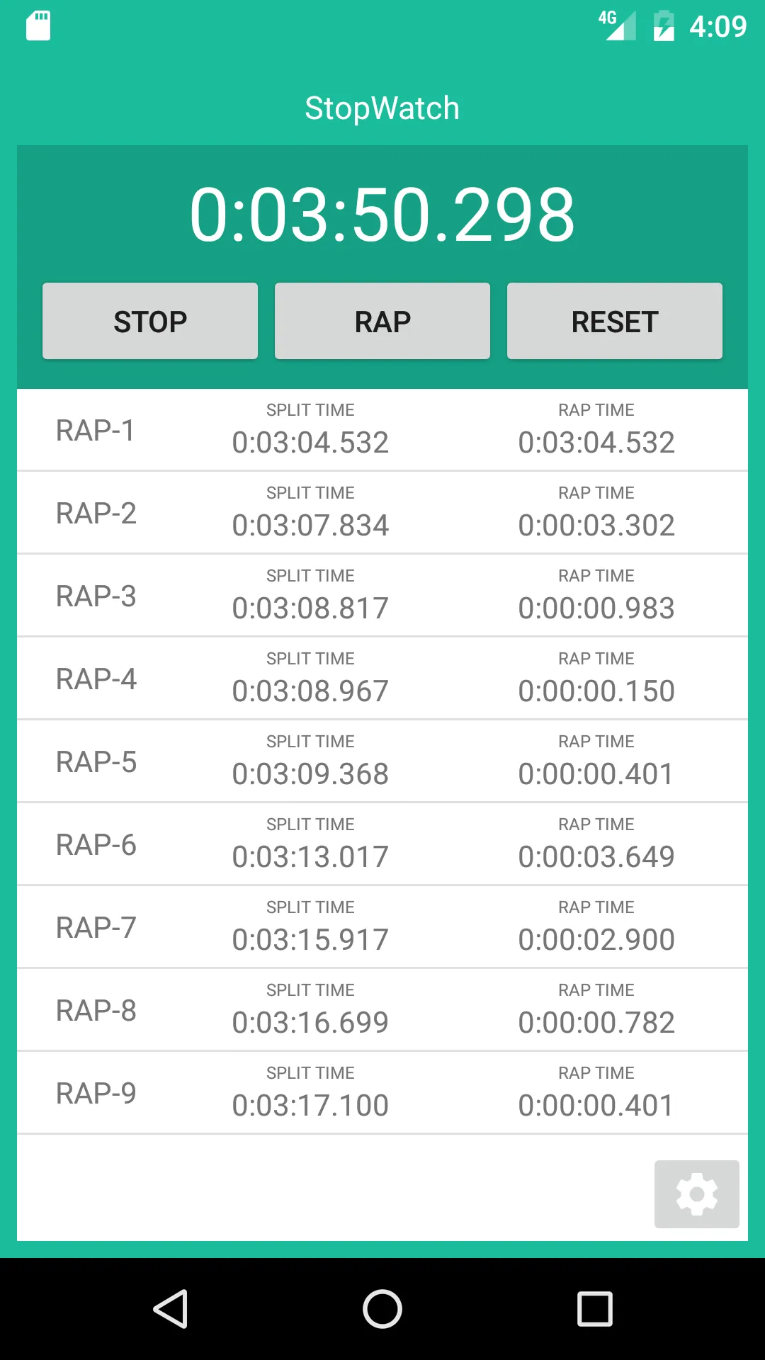 StopWatch | Indus Appstore | Screenshot