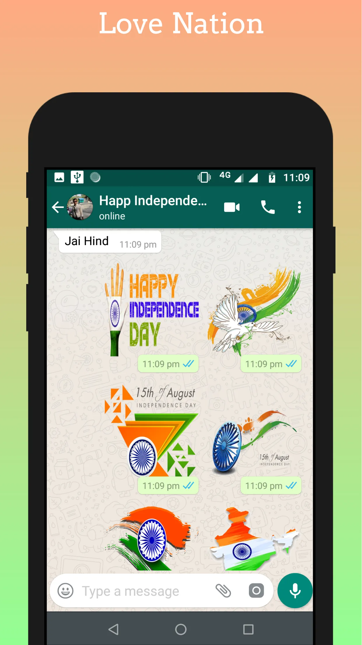 Independence 15 August Sticker | Indus Appstore | Screenshot