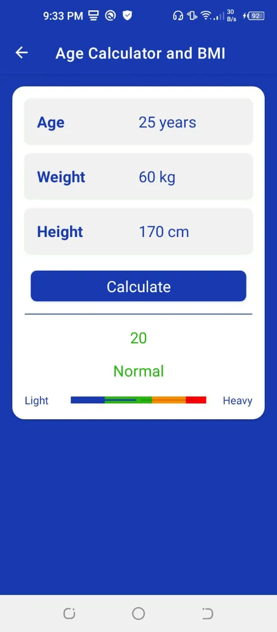 BMI Calculator Weight Loss | Indus Appstore | Screenshot