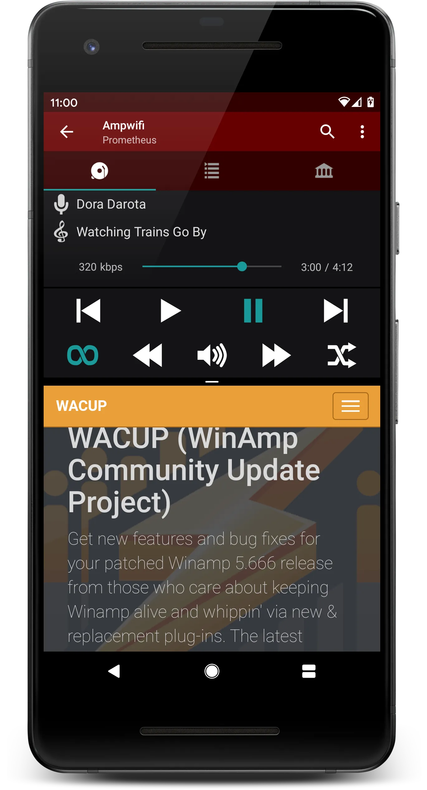 Ampwifi Winamp Remote | Indus Appstore | Screenshot