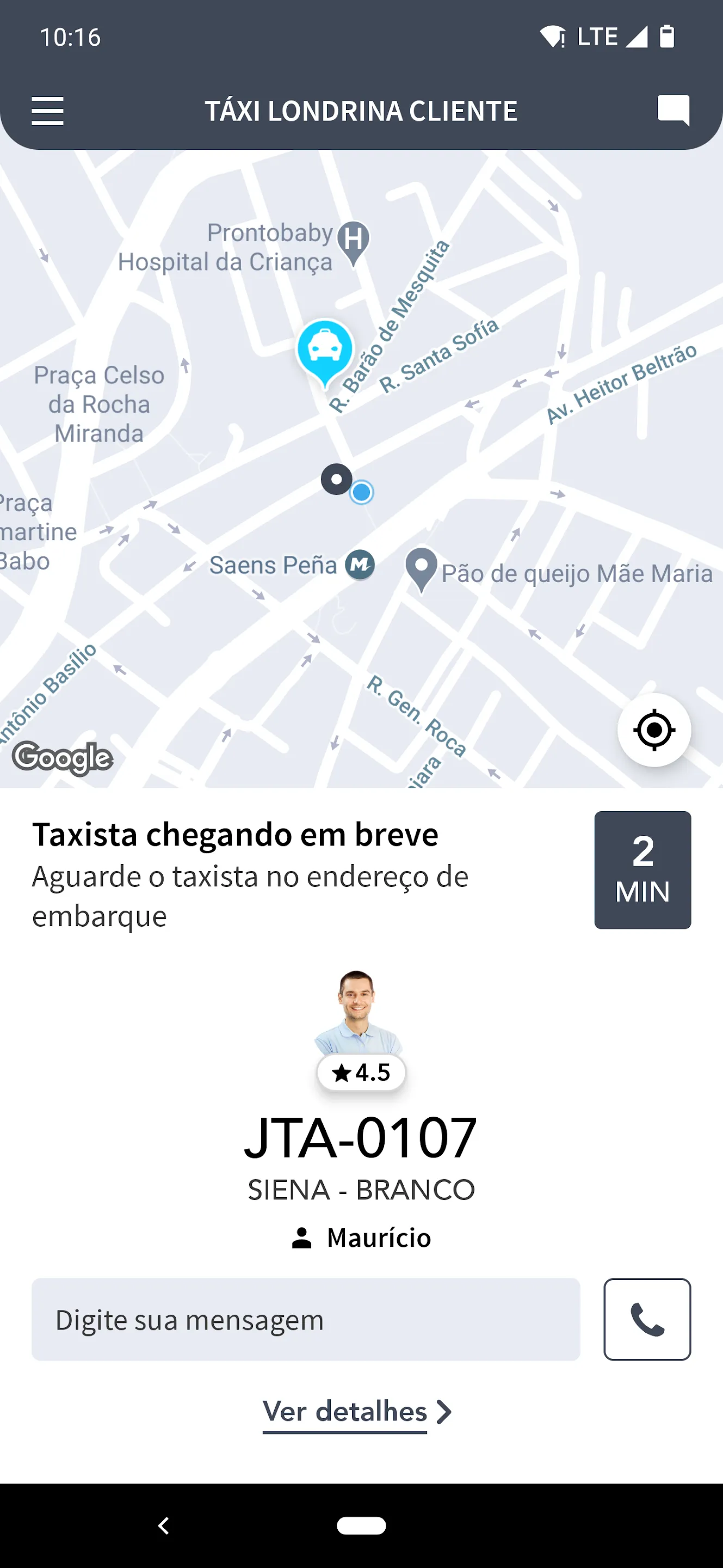 Táxi Londrina Cliente | Indus Appstore | Screenshot