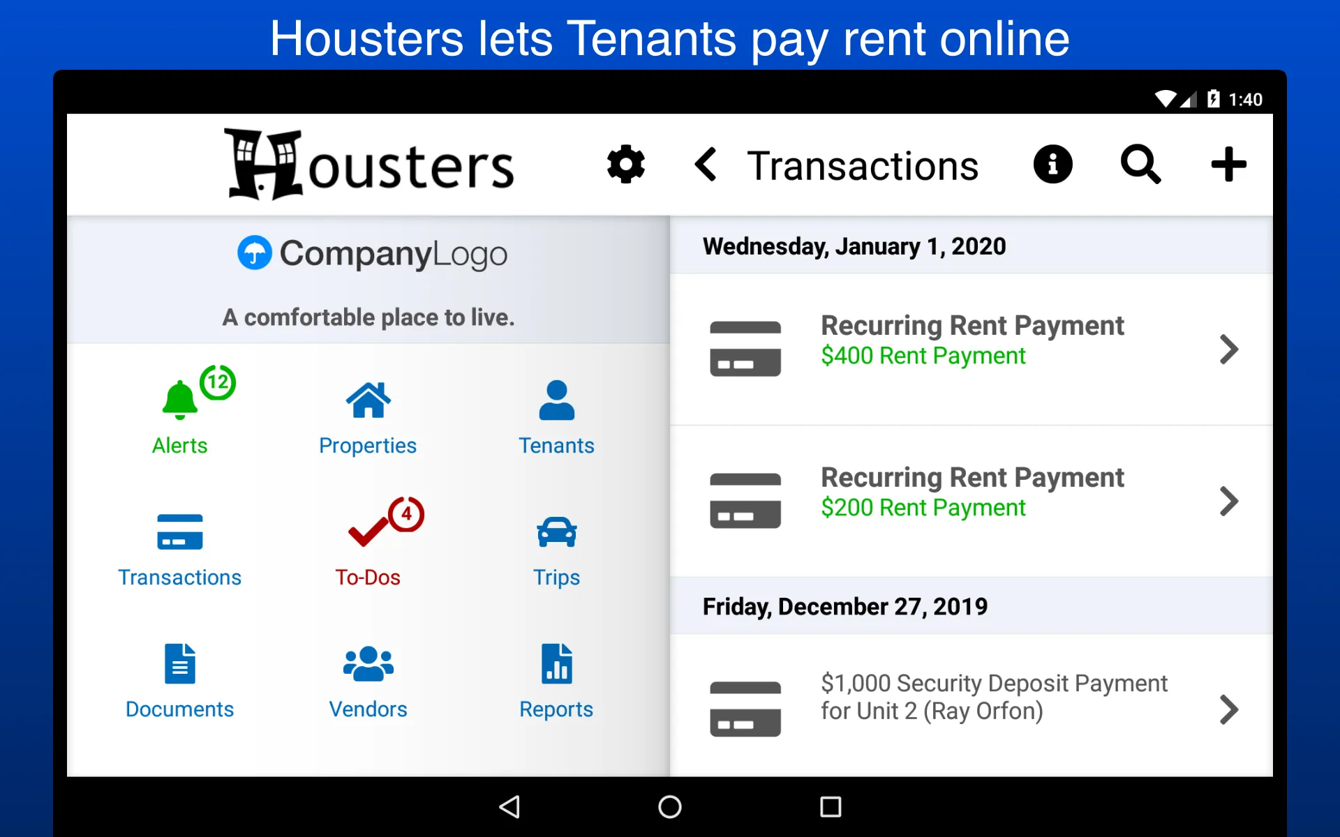 Housters, Property Management | Indus Appstore | Screenshot