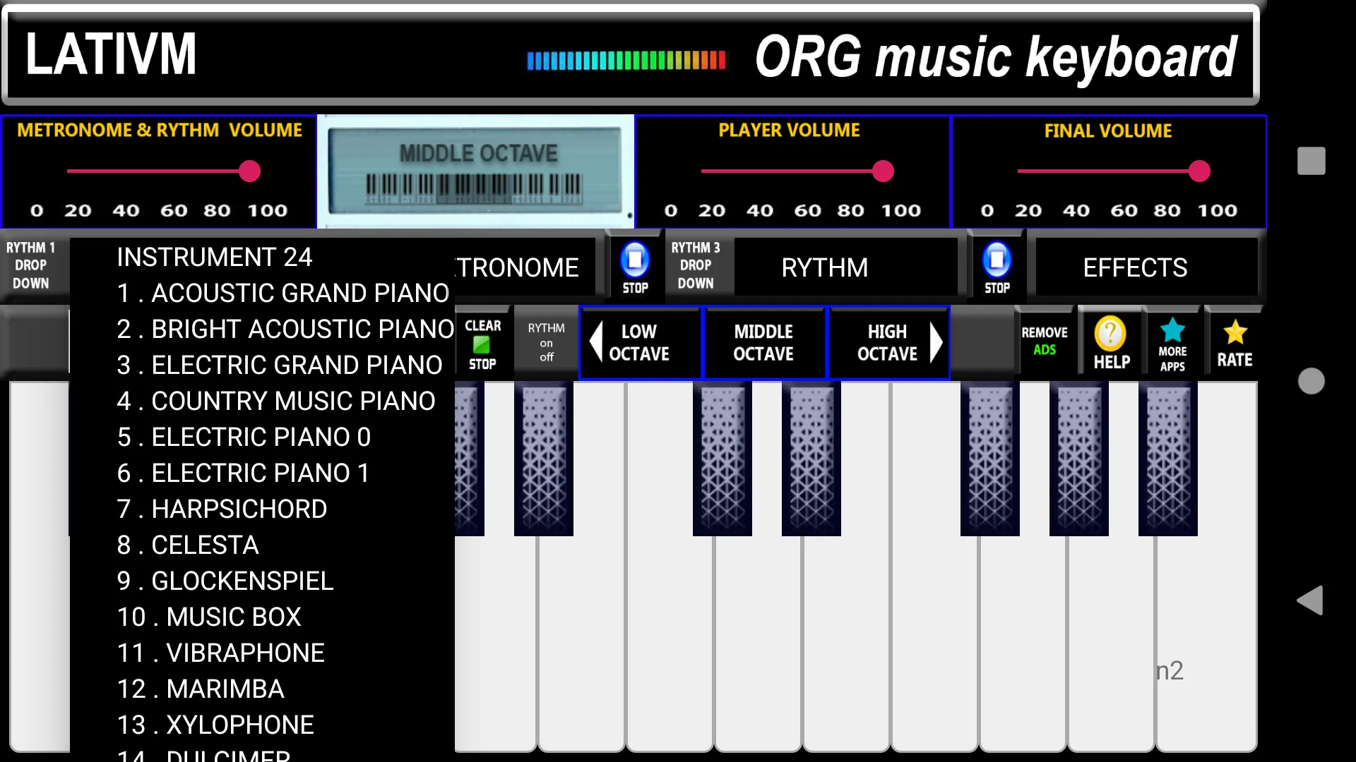 ORG Music Keyboard Simulator | Indus Appstore | Screenshot