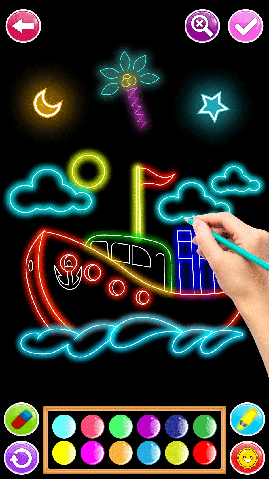 Learn To Draw Glow Numbers | Indus Appstore | Screenshot