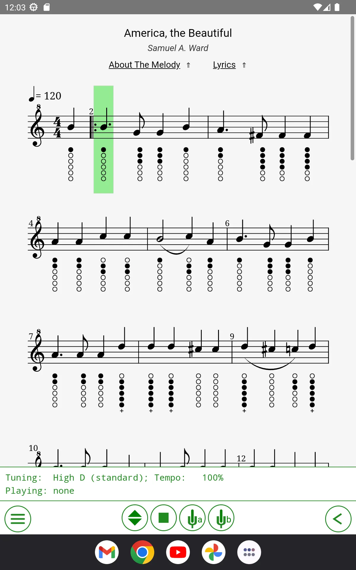 Irish Tin Whistle Tabs | Indus Appstore | Screenshot