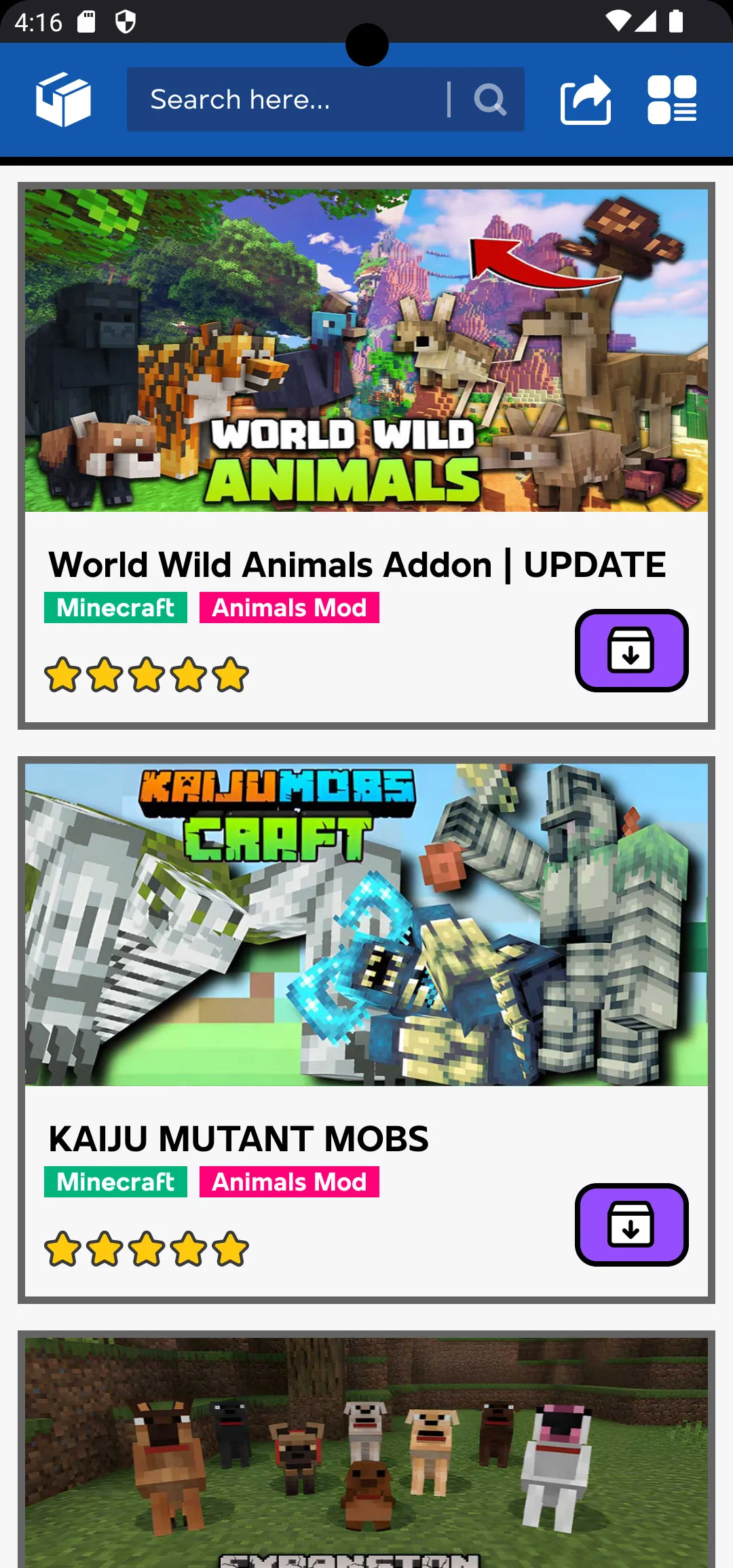 Real Animal Minecraft Mods | Indus Appstore | Screenshot