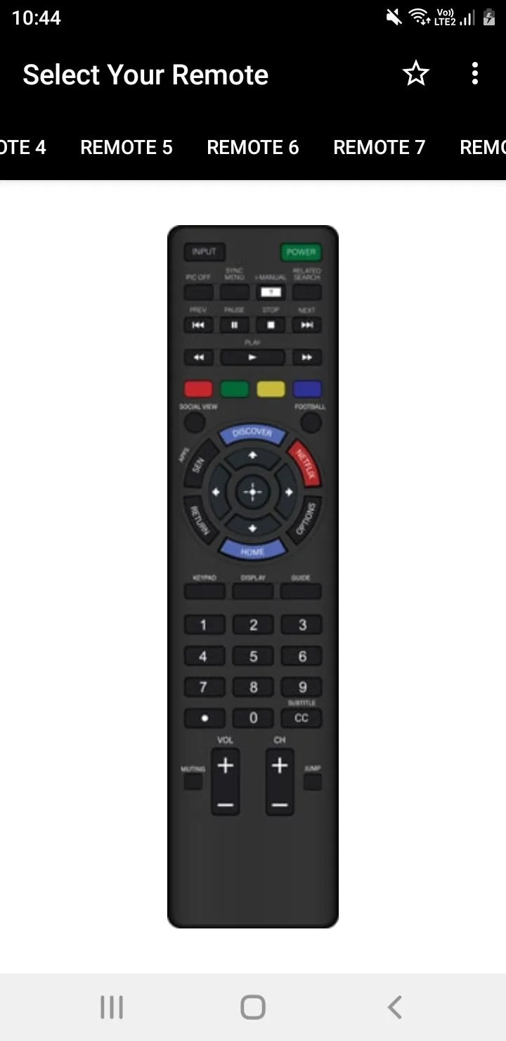 Sony TV Remote | Indus Appstore | Screenshot