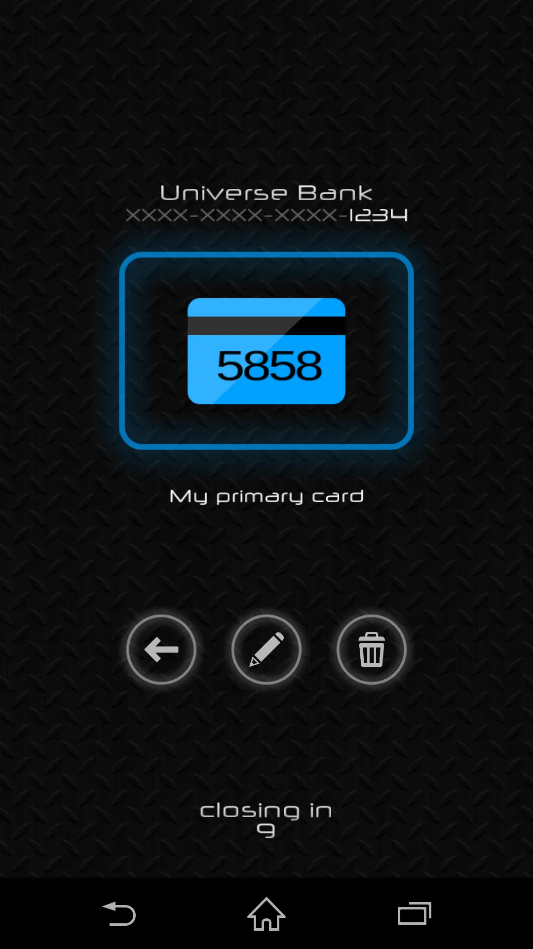 PIN Keeper (Credit Cards) | Indus Appstore | Screenshot