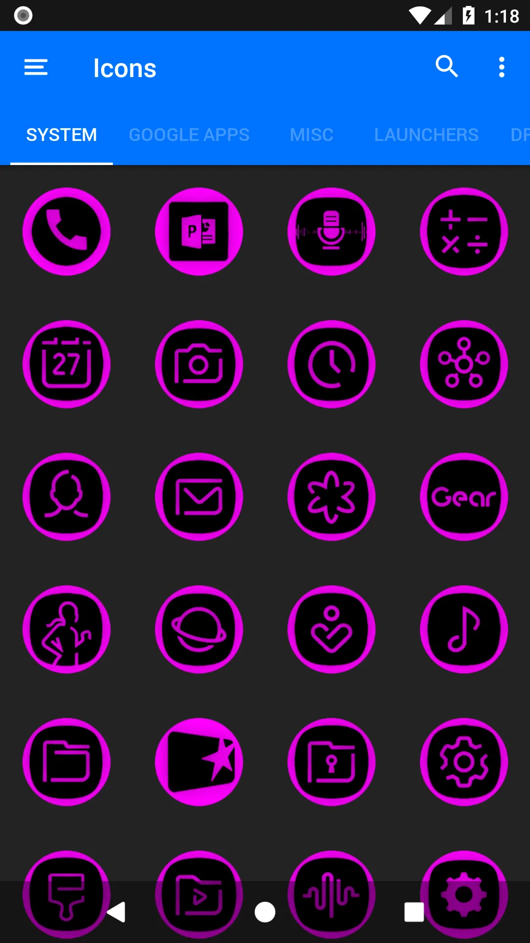 Oreo Magenta Icon Pack P2 | Indus Appstore | Screenshot