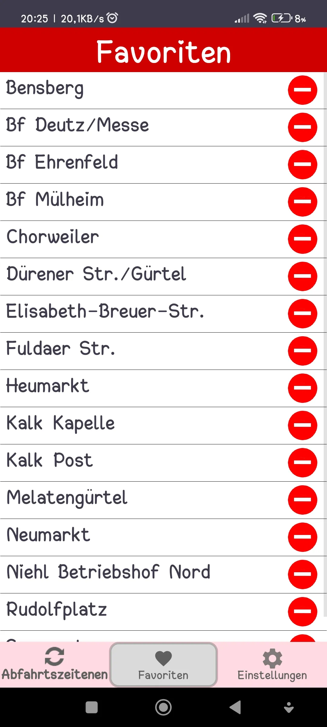 KVBWidget Abfahrtsmonitor Köln | Indus Appstore | Screenshot