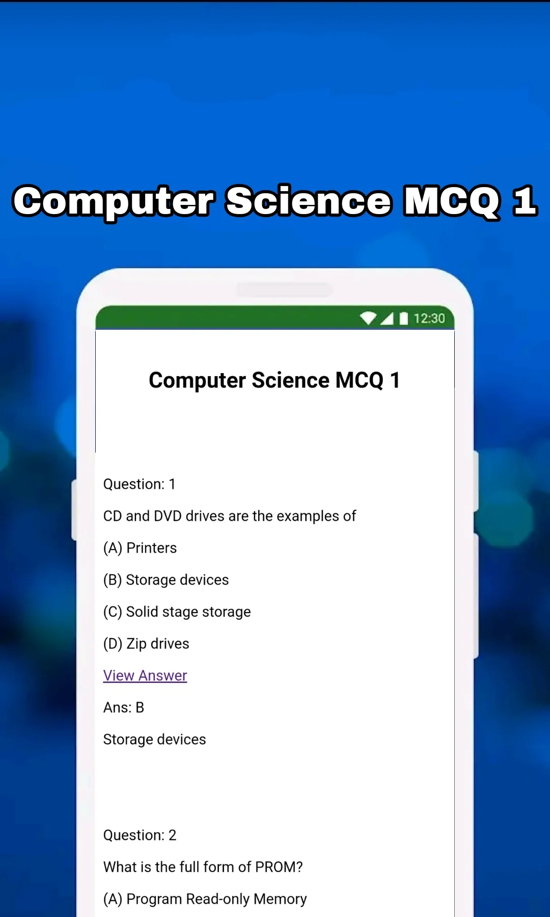 Class 11 Computer Science MCQs | Indus Appstore | Screenshot